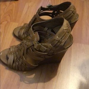 Tory Burch wooden wedges